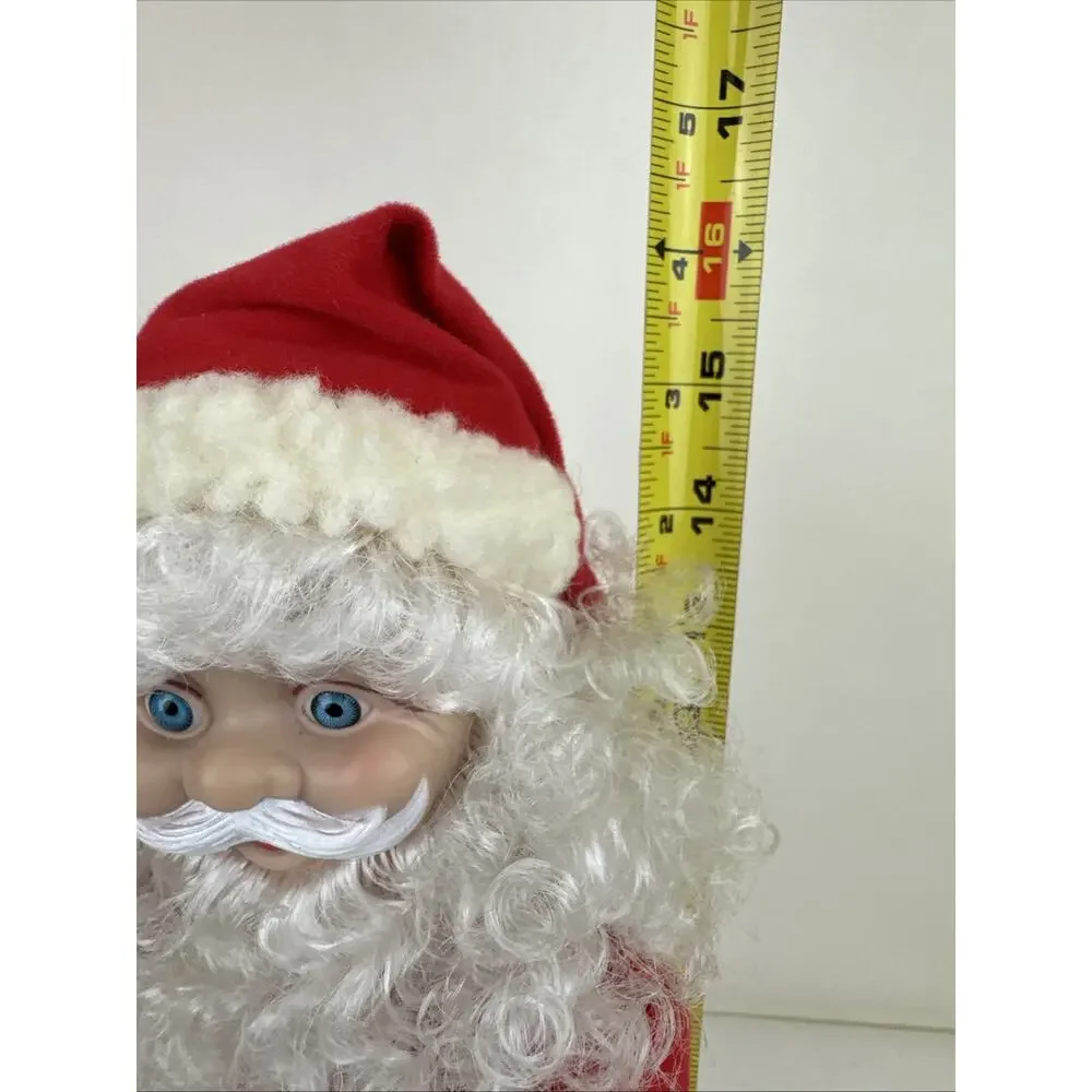 Santa Animated lighted  santa Padma Musical 3 songs candle lights vintage